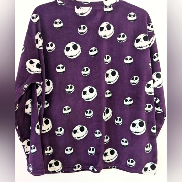Disney Nightmare Before Christmas (Coffee) Soft Long Sleeve Purple Top Size M - Picture 2 of 4
